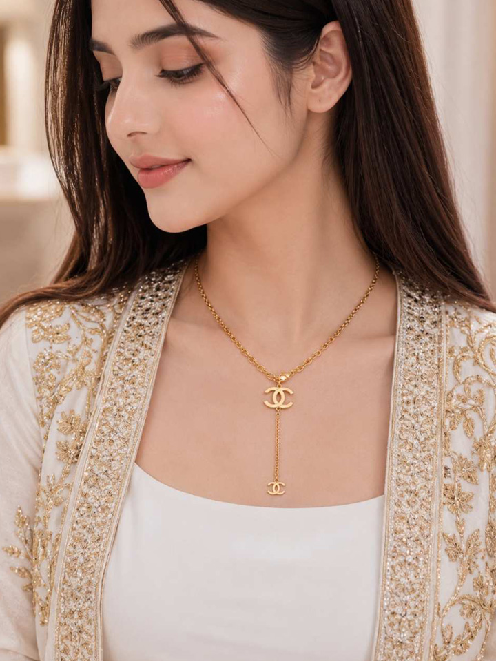 Luxe Charm Drop Necklace