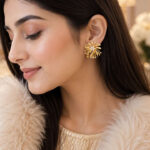 Solara Crystal Bloom Stud Earrings