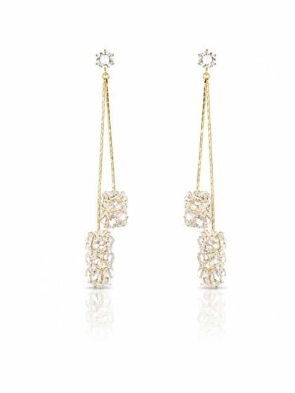 Aura Twin Crystal Dangle Earrings