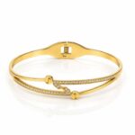 Crystal Screw Cuff Bracelet