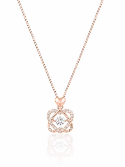 Roselle Heart Orbit pendant chain