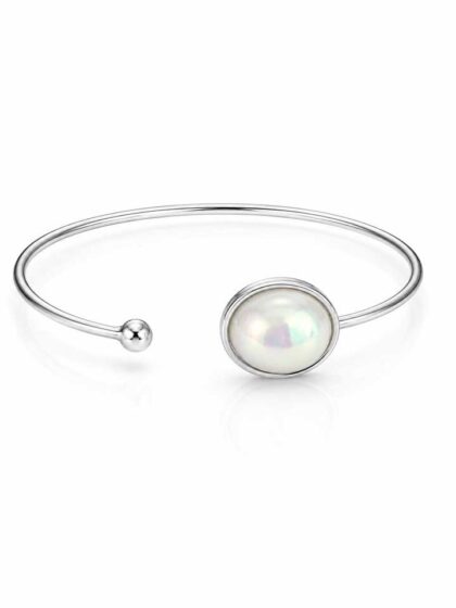 Pearl Glow Open Cuff Bracelet