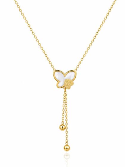Regal Butterfly Drop Necklace