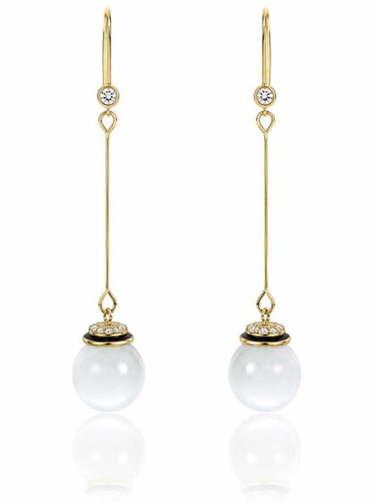 Seraphina Pearl Linear Drop Earrings