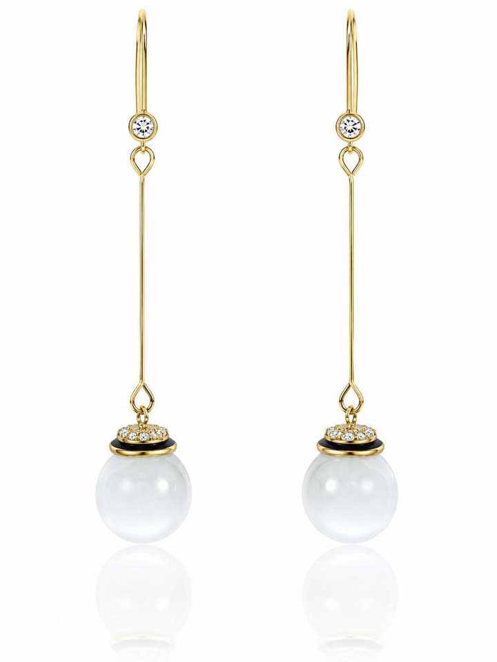Seraphina Pearl Linear Drop Earrings