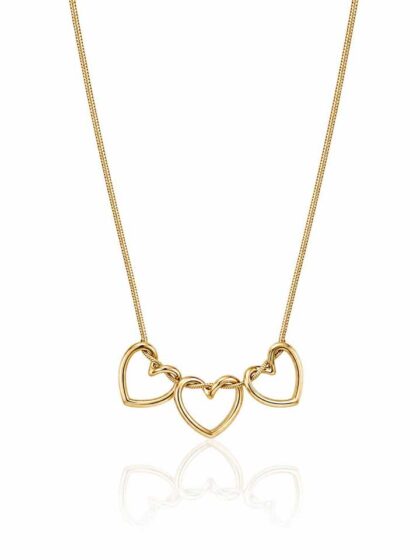 Triple Heart Statement Necklace