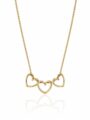Triple Heart Statement Necklace