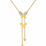 Twin Butterfly Golden Necklace