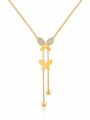 Twin Butterfly Golden Necklace